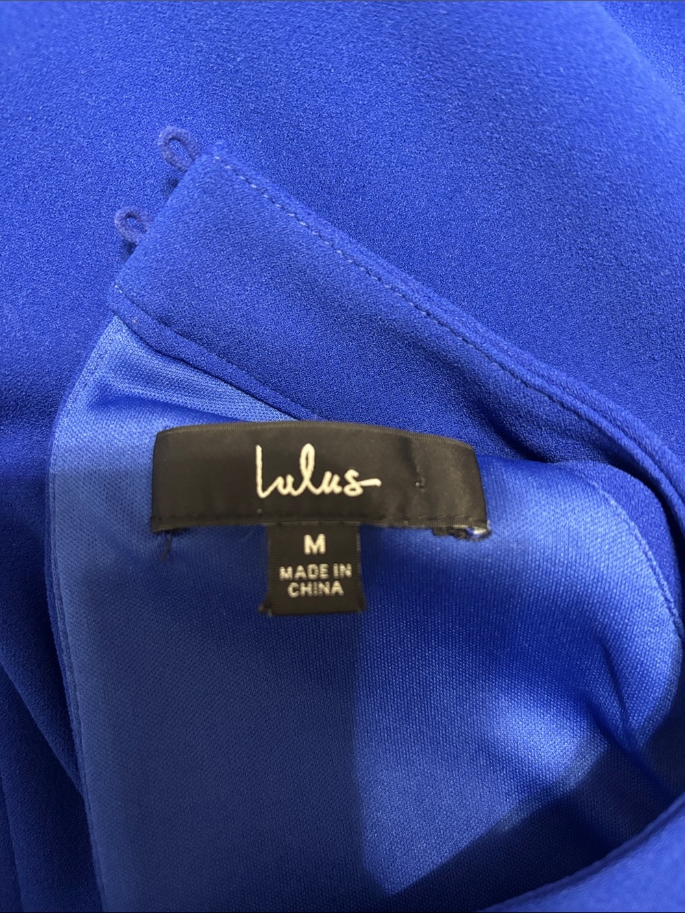 Lulu's Royal Blue High-Neck Ruffle-Hem Dress - Picture 5 of 5